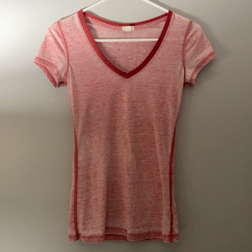 Red V-neck